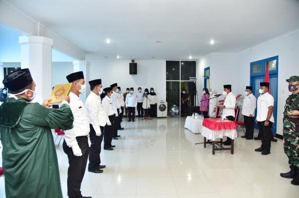 Gubernur Lantik 5 Kepsek dan Tinjau Pembangunan SMAN 2 Plus Panyabungan